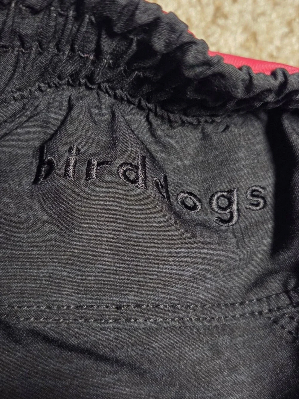 BirdDogs Boom For Your Boomstick Men's XL LONG lined Atheltic Shorts Black Pink
